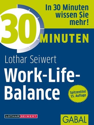 cover image of 30 Minuten Work-Life-Balance